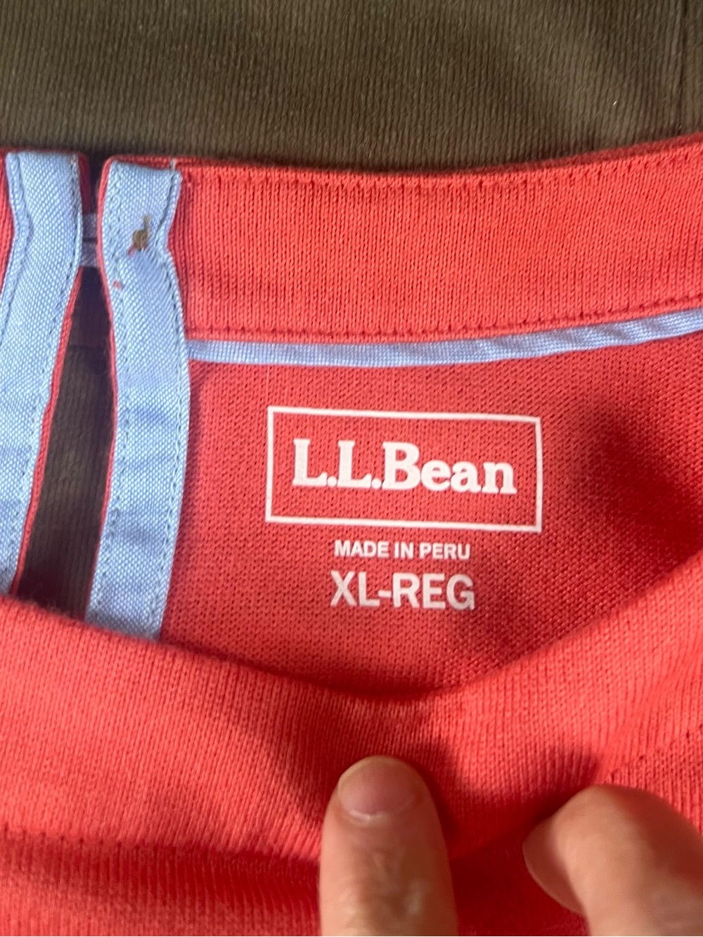 NWOT L.L. Bean Coral and White Striped Boatneck Knit Dress - Picture 3 of 7